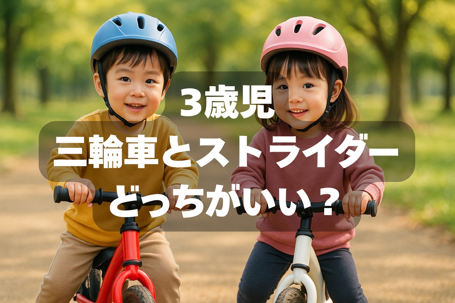 三輪車とストライダー