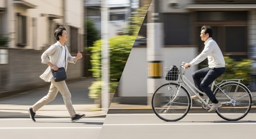 自転車徒歩